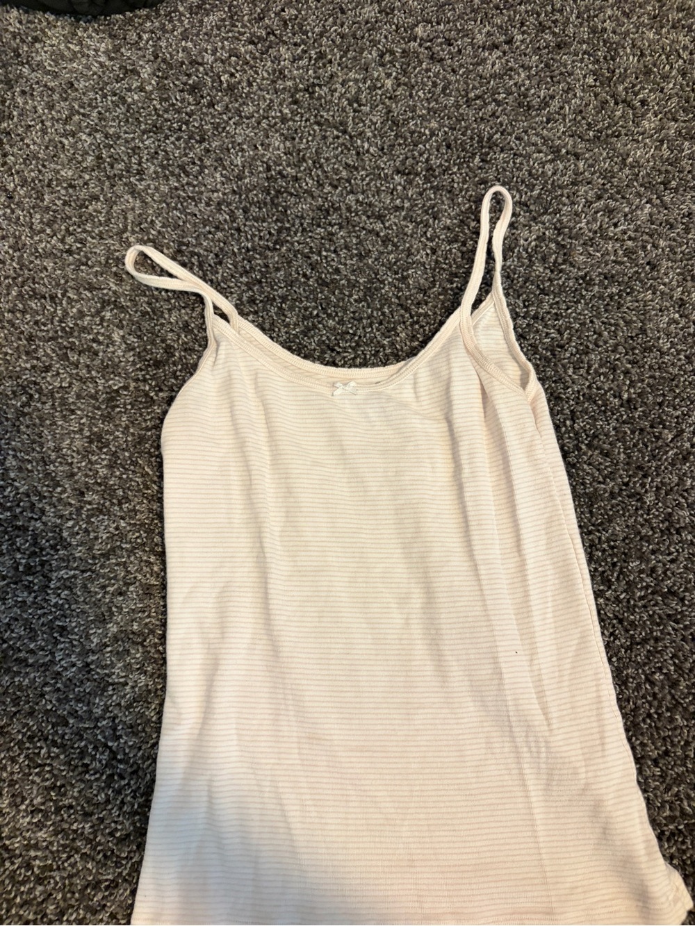 Brandy Melville pink and white stripe tank